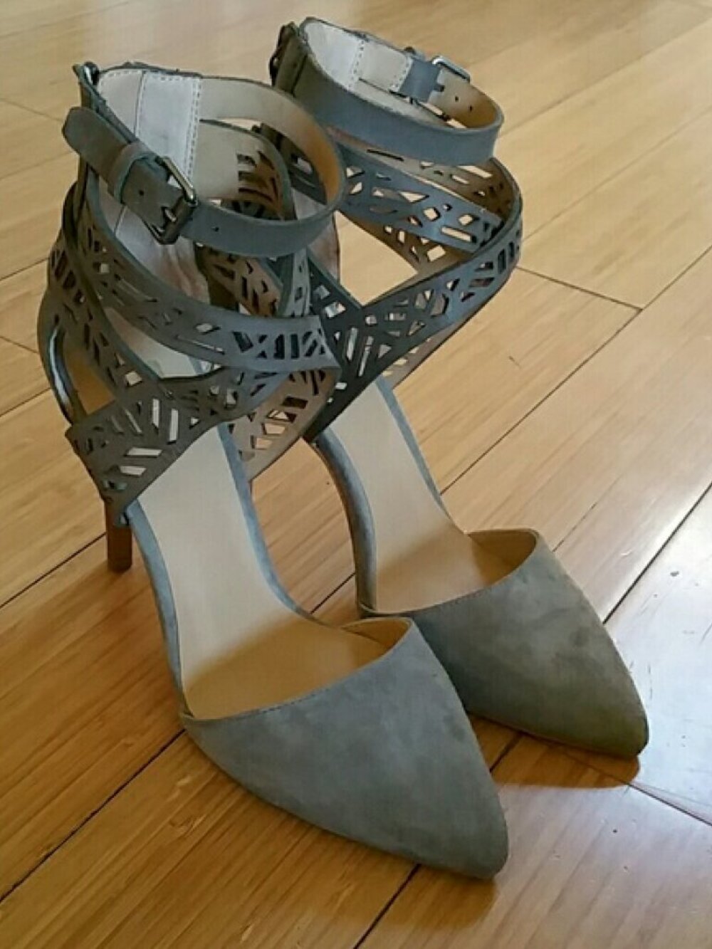 Joe's Jeans Grey Strappy heels